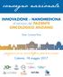 convegno nazionale INNOVAZIONE e NANOMEDICINA al servizio del PAZIENTE ONCOLOGICO ANZIANO programma scientifico preliminare Catania, 18 maggio 2017