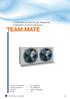 TEAM.MATE. condensatori ad aria per gas refrigerante e dissipatori di calore aria/acqua