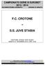 F.C. CROTONE S.S. JUVE STABIA