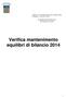 Verifica mantenimento equilibri di bilancio 2014