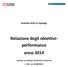 Relazione degli obiettivi- performance anno 2014