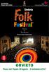 ORVIETO. Piazza del Popolo 30 Agosto - 3 Settembre Terra & Territorio. Associazione Umbria Folk Festival. Musica Cultura Gastronomia ORVIETO