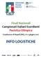 Finali Nazionali Campionati Italiani Esordienti Pesistica Olimpica. Casalnuovo di Napoli (NA), giugno 2017 INFO LOGISTICHE