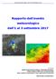 Rapporto dell evento meteorologico dall 1 al 3 settembre 2017