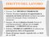 DIRITTO DE L LAVORO MICHELE TIRABOSCHI Il corso si propone di approfondire le tematiche del diritto del lavoro 42 ore didattica frontale 68 ore