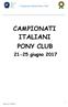 CAMPIONATI ITALIANI PONY CLUB