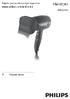 Hairdryer.  Register your product and get support at HP4867/00. Manuale utente