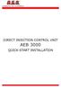 DIRECT INJECTION CONTROL UNIT AEB 3000 QUICK-START INSTALLATION