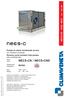 NECS-CN / NECS-CND. NECS-CN kw R410A. Pompe di calore condensate ad aria. Reverse cycle air/water heat pumps with centrifugal fans