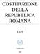 COSTITUZIONE DELLA REPUBBLICA ROMANA