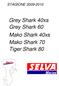 STAGIONE Grey Shark 40xs Grey Shark 60 Mako Shark 40xs Mako Shark 70 Tiger Shark 80