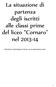 La situazione di partenza degli iscritti alle classi prime del liceo Cornaro nel