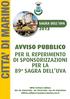 AVVISO PUBBLICO PER IL REPERIMENTO DI SPONSORIZZAZIONI PER LA 89 a SAGRA DELL UVA SAGRA DELL UVA