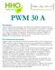 PWM 30 A. Disclaimer. Precauzioni di sicurezza