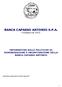 BANCA CAPASSO ANTONIO S.P.A. Fondata nel 1912 INFORMATIVA SULLE POLITICHE DI REMUNERAZIONE E INCENTIVAZIONE DELLA BANCA CAPASSO ANTONIO