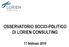 OSSERVATORIO SOCIO-POLITICO DI LORIEN CONSULTING. 17 febbraio 2016