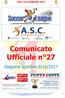 Comunicato Ufficiale n 27