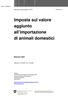 Imposta sul valore aggiunto all importazione di animali domestici