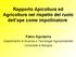 Rapporto Apicoltura ed Agricoltura nel rispetto del ruolo dell ape come impollinatore Fabio Sgolastra