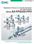 Serie AS-FPQ/AS-FPG. Regolatore di flusso con raccordo istantaneo per camera sterile