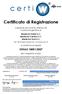 Certificato di Registrazione