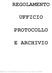 REGOLAMENTO UFFICIO PROTOCOLLO E ARCHIVIO