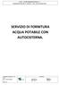 SERVIZIO DI FORNITURA ACQUA POTABILE CON AUTOCISTERNA.