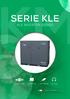 SERIE KLE. Made in Italy. Easy Fitting. Light Weight. Low Noise. Compactness
