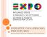 INIZIATIVE CCIAA PESCARA PER EXPO Dott.ssa Tosca Chersich, Dirigente Area Promozione