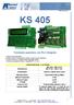 KS 405. Terminale operatore con PLC integrato. inferiore a 200mA senza carichi. Memoria Programma Memoria Pagine