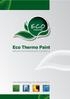 Eco Thermo Paint. pittura termoisolante ecoattiva. nanotechnology for enviroment