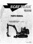 PARTS MANUAL. MINI EXCAVATOR Model 216s & 218sv. Model 216s is available ONLY in Europe and is NOT available in the USA.