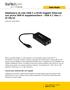 Adattatore di rete USB-C a RJ45 Gigabit Ethernet con porta USB-A supplementare - USB 3.1 Gen 1 - (5 Gb/s)