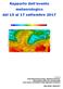 Rapporto dell evento meteorologico dal 15 al 17 settembre 2017