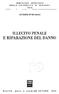ILLECITO PENALE E RIPARAZIONE DEL DANNO