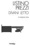 LISTINO PREZZI. divani letto 01 GIUGNO 2O16