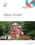 Balkan Studies. STUDY VISIT in KOSOVO
