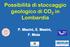 Possibilità di stoccaggio geologico di CO 2 in Lombardia. P. Macini, E. Mesini, F. Moia