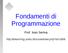 Fondamenti di Programmazione