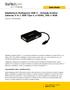 Adattatore Multiporta USB-C - Scheda Grafica Esterna 3 in 1 USB Tipo-C a HDMI, DVI o VGA