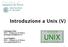 Introduzione a Unix (V)