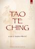 Tao Te Ching. Nuova versione con prefazione e note di Stephen Mitchell