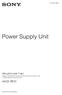 Power Supply Unit. Istruzioni per l uso Leggere attentamente questo manuale prima di utilizzare l unità, e conservarlo per riferimenti futuri.