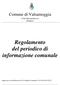 Comune di Valsamoggia. (Città Metropolitana di Bologna) Regolamento del periodico di informazione comunale