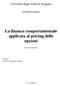 La finanza comportamentale applicata al pricing delle opzioni