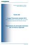 Guida alla. Disposizioni di principale interesse per la finanza regionale