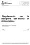Regolamento per la disciplina dell attività di Acconciatore
