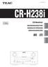 CR-H238i CD Receiver DEUTSCH ITALIANO NEDERLANDS BEDIENUNGSANLEITUNG MANUALE DI ISTRUZIONI GEBRUIKSAANWIJZING