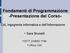 Fondamenti di Programmazione -Presentazione del Corso-