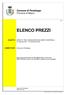 Comune di Parabiago Provincia di Milano ELENCO PREZZI. APPALTO PER L'ESECUZIONE DEI SERVIZI CIMITERIALI - 01 Gennaio 2017 / 31 Dicembre 2018